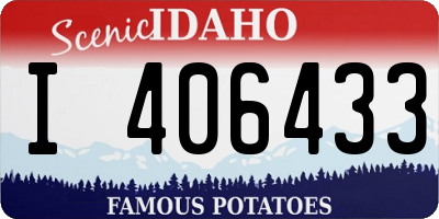 ID license plate I406433