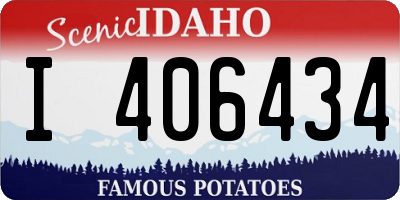 ID license plate I406434
