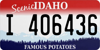 ID license plate I406436