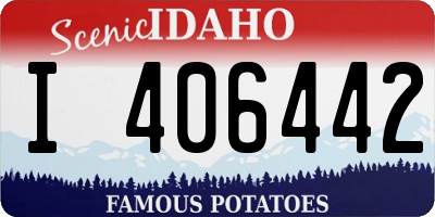 ID license plate I406442