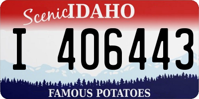ID license plate I406443
