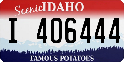 ID license plate I406444