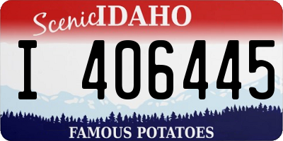 ID license plate I406445
