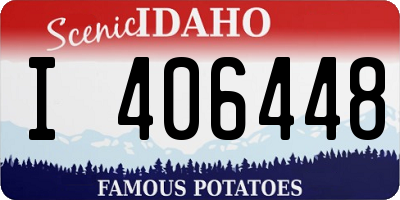ID license plate I406448