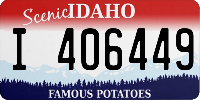 ID license plate I406449
