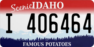 ID license plate I406464