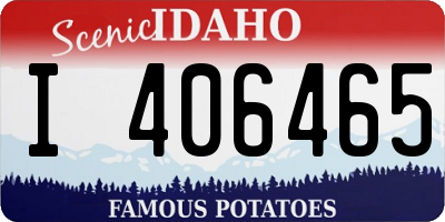 ID license plate I406465