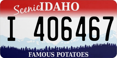 ID license plate I406467