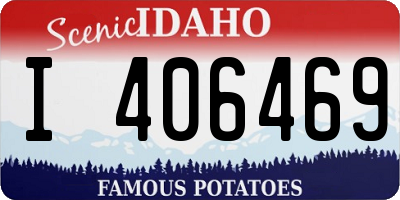 ID license plate I406469