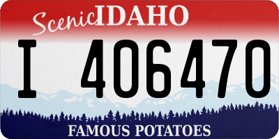 ID license plate I406470