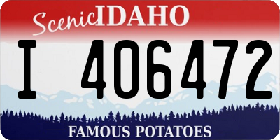 ID license plate I406472