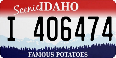 ID license plate I406474
