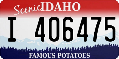 ID license plate I406475