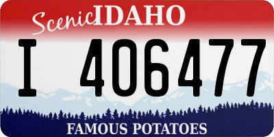 ID license plate I406477