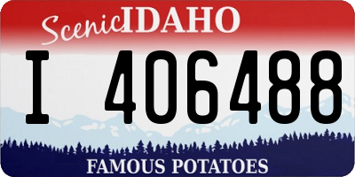 ID license plate I406488