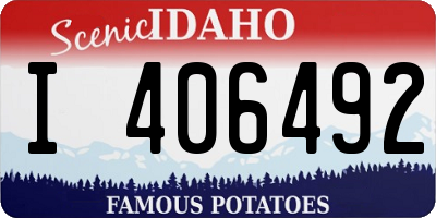 ID license plate I406492