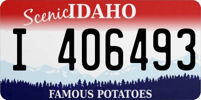 ID license plate I406493