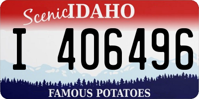 ID license plate I406496