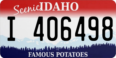 ID license plate I406498