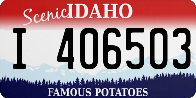 ID license plate I406503