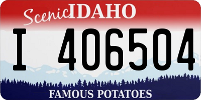 ID license plate I406504