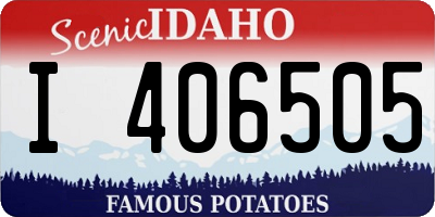 ID license plate I406505