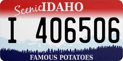ID license plate I406506