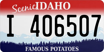 ID license plate I406507