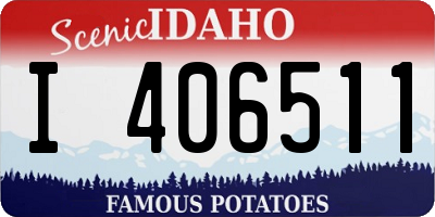 ID license plate I406511