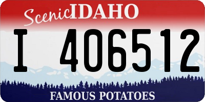 ID license plate I406512