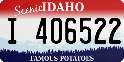 ID license plate I406522
