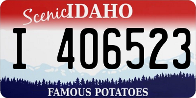 ID license plate I406523