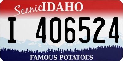 ID license plate I406524