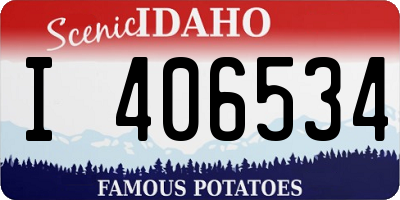 ID license plate I406534