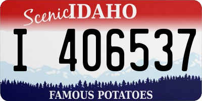 ID license plate I406537