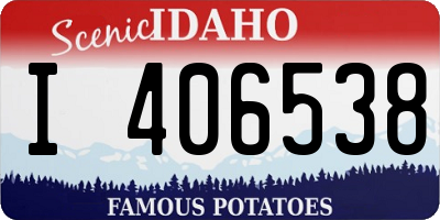 ID license plate I406538