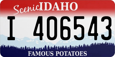 ID license plate I406543