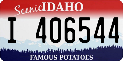 ID license plate I406544