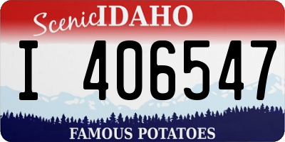 ID license plate I406547