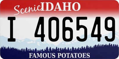 ID license plate I406549