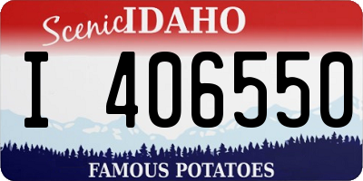ID license plate I406550