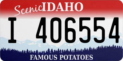ID license plate I406554