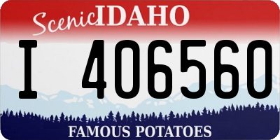 ID license plate I406560