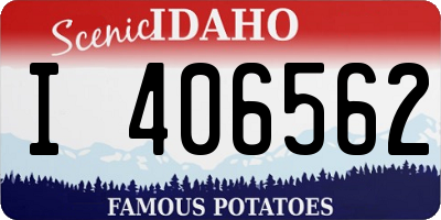ID license plate I406562
