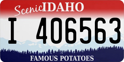 ID license plate I406563