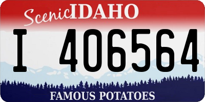ID license plate I406564