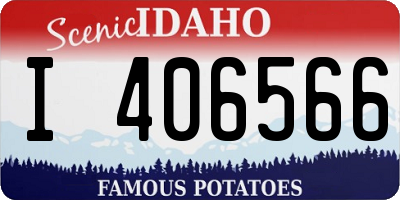 ID license plate I406566