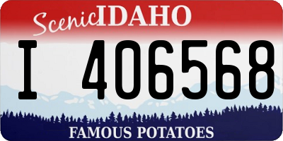 ID license plate I406568