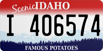ID license plate I406574