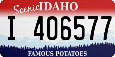 ID license plate I406577